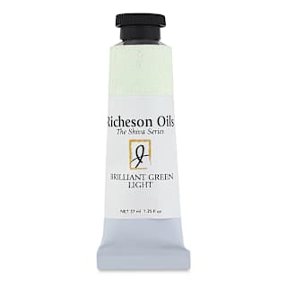 Shiva Signature Artist Oil Color - Brilliant Green Light, 37 ml Tube