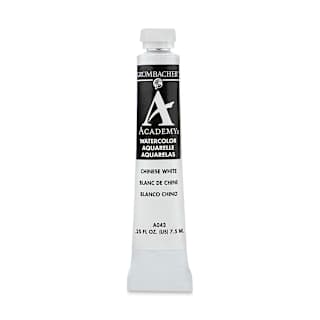 Grumbacher Academy Watercolor - Chinese White, 7.5 ml tube