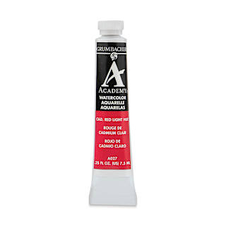 Grumbacher Academy Watercolor - Cadmium Red Light Hue, 7.5 ml tube