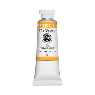 Da Vinci Artists' Permanent Watercolor - Naples Yellow Deep, 37 ml tube