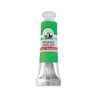 Old Holland Classic Artist Watercolor - Permanent Green Deep, 6 ml tube