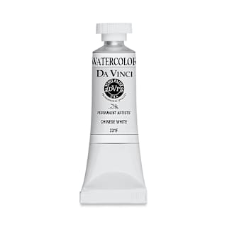 Da Vinci Artists' Permanent Watercolor - Chinese White (CL), 15 ml tube