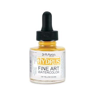 Dr. Ph. Martin's Hydrus Fine Art Liquid Watercolors - Yellow Ochre, 1 oz bottle