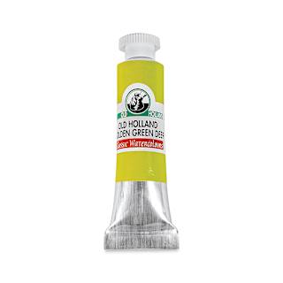 Old Holland Classic Artist Watercolor - Old Holland Golden Green Deep, 6 ml tube