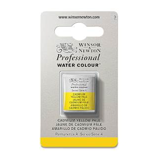 Winsor & Newton Professional Watercolor - Cadmium Yellow Pale, Half Pan