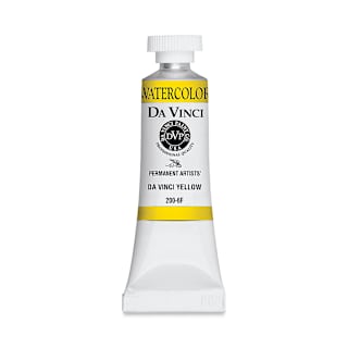 Da Vinci Artists' Permanent Watercolor - Da Vinci Yellow, 15 ml tube