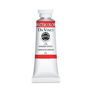 Da Vinci Artists' Permanent Watercolor - Cadmium Red Medium, 37 ml tube