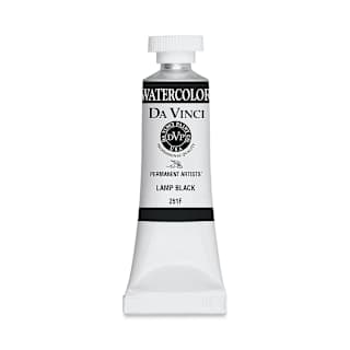 Da Vinci Artists' Permanent Watercolor - Lamp Black, 15 ml tube
