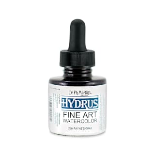 Dr. Ph. Martin's Hydrus Fine Art Liquid Watercolors - Paynes Grey, 1 oz bottle