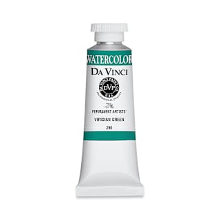 Da Vinci Artists' Permanent Watercolor - Viridian Green (CL), 37 ml tube