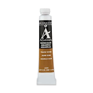 Grumbacher Academy Watercolor - Yellow Ochre Hue, 7.5 ml tube