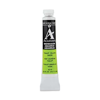 Grumbacher Academy Watercolor - Thalo Yellow Green, 7.5 ml tube