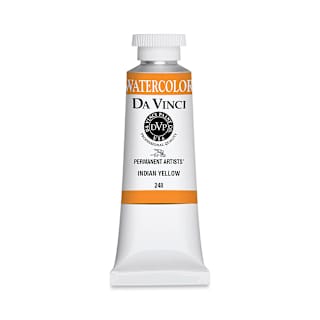 Da Vinci Artists' Permanent Watercolor - Indian Yellow, 37 ml tube