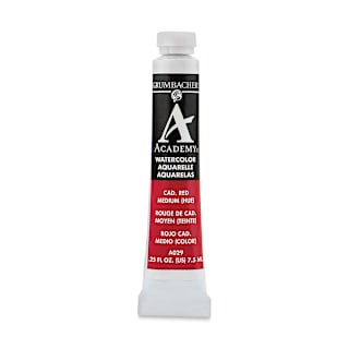 Grumbacher Academy Watercolor - Cadmium Red Medium Hue, 7.5 ml tube