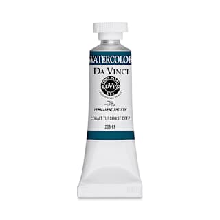 Da Vinci Artists' Permanent Watercolor - Cobalt Turquoise Deep, 15 ml tube