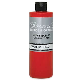 Chroma 2 Washable Tempera - 16 oz Bottle, Warm Red