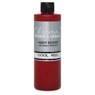 Chroma 2 Washable Tempera - 16 oz Bottle, Cool Red