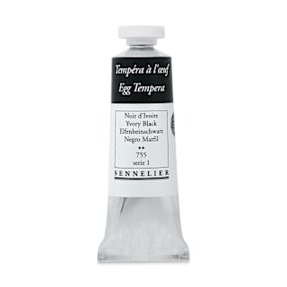 Sennelier Artists Egg Tempera - Ivory Black, 34 ml tube