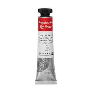 Sennelier Artists Egg Tempera - Cadmium Red Deep Genuine, 21 ml tube