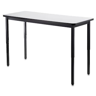 National Public Seating Adjustable Height Utility Table - Whiteboard, 30" x 60"