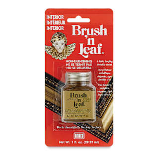 Amaco Brush 'N Leaf Liquid Metallic - 1 oz, Antique Gold, Interior