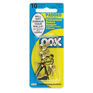 OOK Padded Hanger Pack - 10 lb Capacity, Pkg of 4