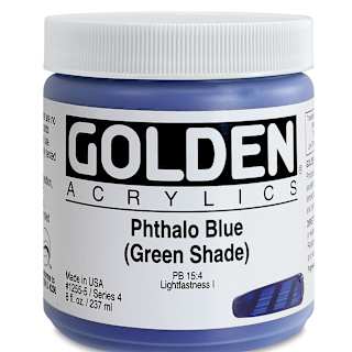 Golden Heavy Body Artist Acrylics - Phthalo Blue (Green Shade)