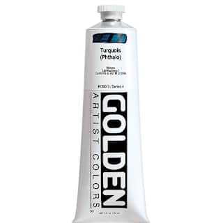 Golden Heavy Body Artist Acrylics - Turquoise (Phthalo), 5 oz Tube