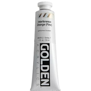 Golden Heavy Body Artist Acrylics - Interference Orange (Fine), 2 oz Tube