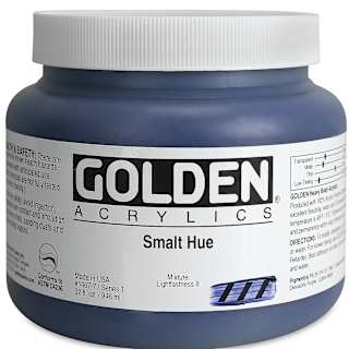 Golden Heavy Body Artist Acrylics - Smalt Historic Hue, 32 oz Jar