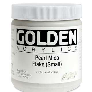 Golden Special Iridescent Acrylics - Pearl Mica Flake (Small), 8 oz jar