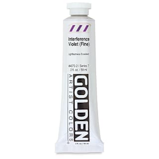 Golden Heavy Body Artist Acrylics - Interference Violet (Fine), 2 oz Tube