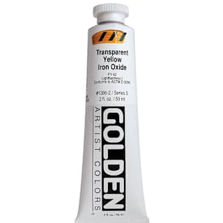Golden Heavy Body Artist Acrylics - Transparent Yellow Iron Oxide, 2 oz Tube