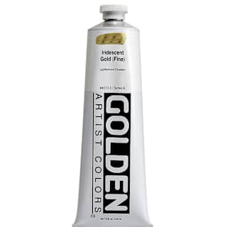 Golden Heavy Body Artist Acrylics - Iridescent Gold (Fine), 5 oz tube