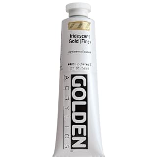 Golden Heavy Body Artist Acrylics - Iridescent Gold (Fine), 2 oz Tube