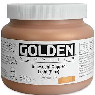Golden Heavy Body Artist Acrylics - Iridescent Copper Light (Fine), 32 oz Jar