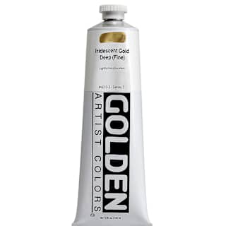 Golden Heavy Body Artist Acrylics - Iridescent Gold Deep (Fine), 5 oz tube