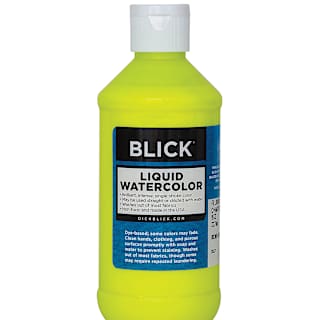 Blick Liquid Watercolor - Fluorescent Chartreuse, 8 oz bottle