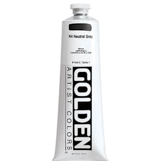 Golden Heavy Body Acrylic Paint - Neutral Gray N4, 5 oz tube