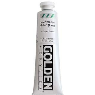 Golden Heavy Body Artist Acrylics - Interference Green (Fine), 2 oz Tube