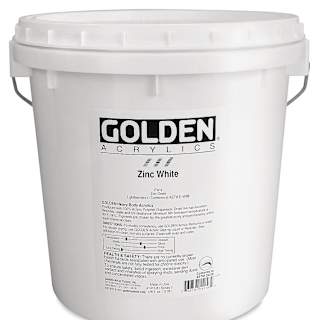 Golden Heavy Body Acrylic Paint - Zinc White, 128 oz Jar