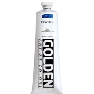Golden Heavy Body Artist Acrylics - Primary Cyan, 5 oz Tube
