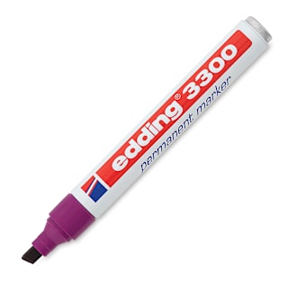 Edding Permanent Marker - Magenta, 3300, Chisel Nib, 1-5 mm