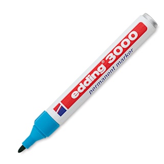 Edding Permanent Marker - Light Blue, 3000, Bullet Nib