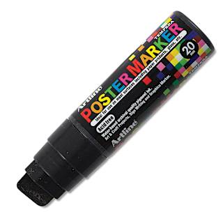 Artline Poster Markers - 20 mm Tip, Black