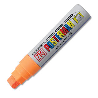 Zig Posterman Paint Marker - 15 mm, Fluorescent Orange, Big & Broad