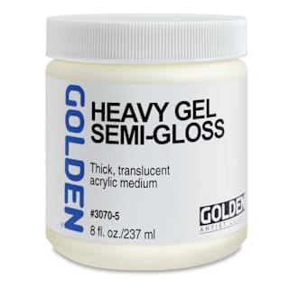 Golden Heavy Acrylic Gel Medium - Semi-Gloss, 8 oz jar