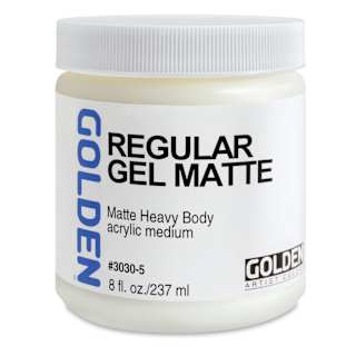 Golden Regular Acrylic Gel Medium - Matte, 8 oz jar