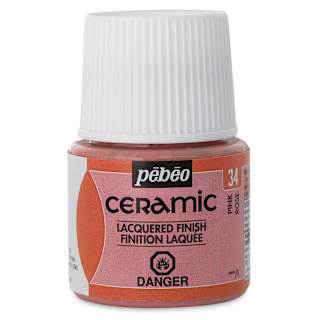 Pebeo Ceramic Paint - Pink, 45 ml