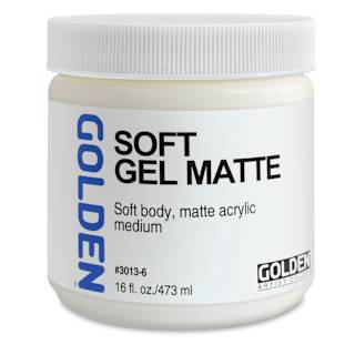 Golden Soft Acrylic Gel Medium - Matte, 16 oz jar